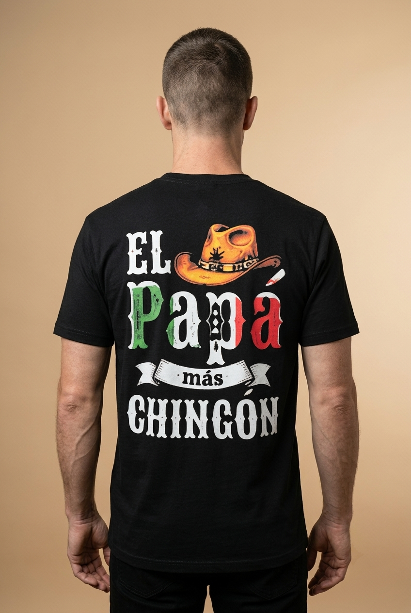 El Papa Mas Chingon Black T-Shirt | Father's Day Limited Edition