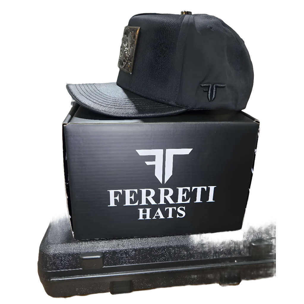 Gorra Ferreti Original con Placa de Caballo Plateada