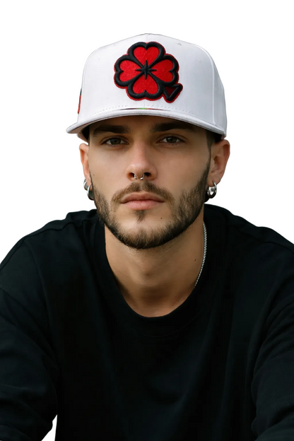 Premium Red Clover Cap-White