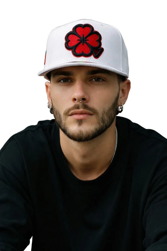 Premium Red Clover Cap-White