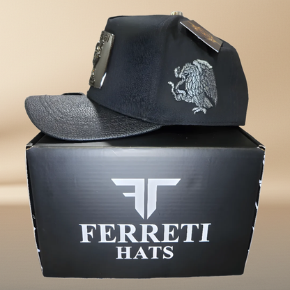 Ferreti Hats Original Mexican Rooster Cap with Silver Plate - Hecho en Mexico