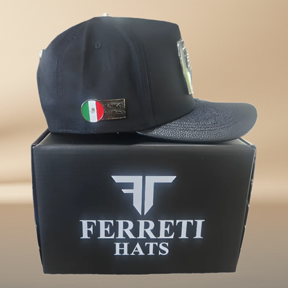 Ferreti Hats Original Mexican Rooster Cap with Silver Plate - Hecho en Mexico