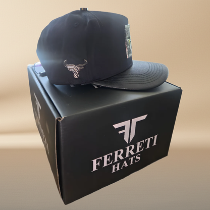 Black Bull Horn Cap - Ferreti Hats Premium Silver Plate