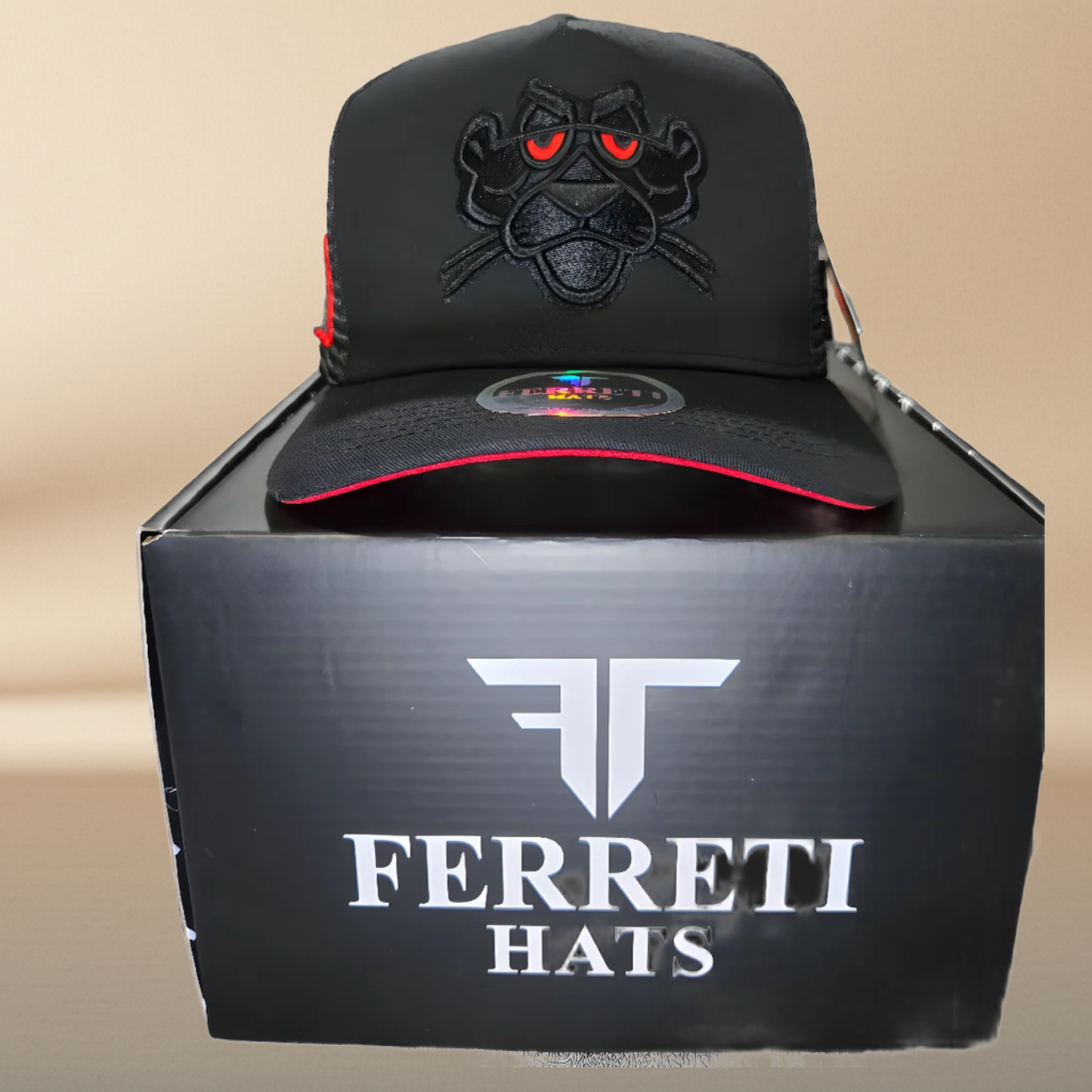 Original "Black Panther" cap from Ferreti Hats.