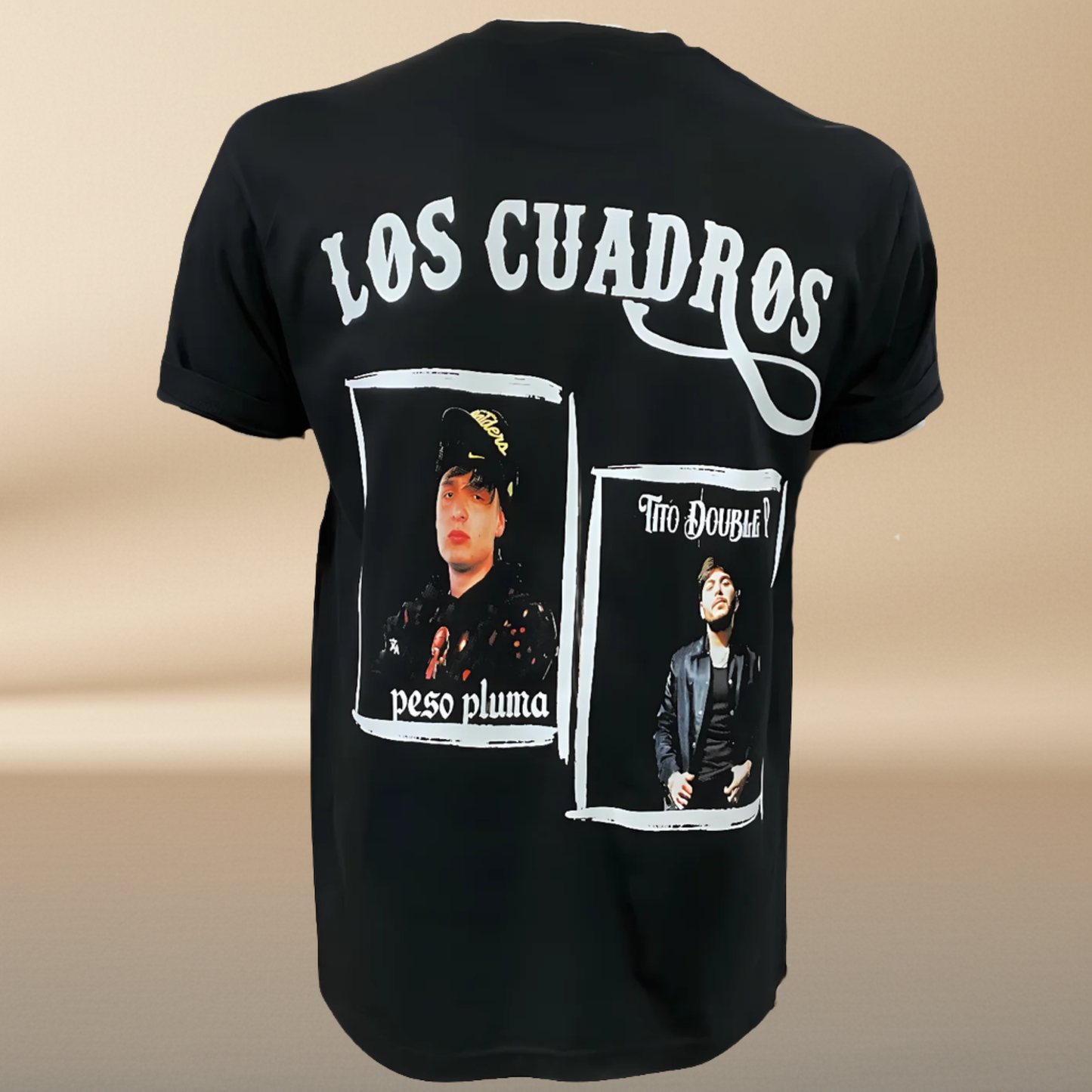 Peso Pluma & Tito Double P Halftone Portrait T-Shirt - Premium Quality