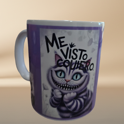 Personalized Cat Mug with Roses & Butterflies - INDIRA Design