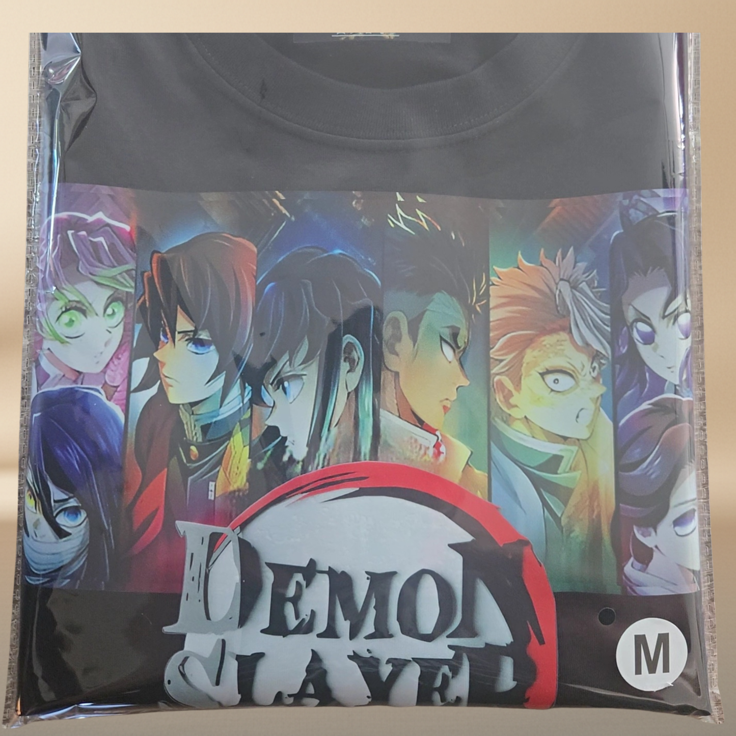 Demon Slayer Black T-Shirt - 4 Epic Character Panels Design