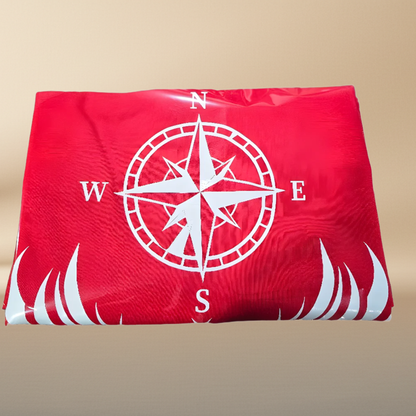Red Unisex T-Shirt with White Textile Vinyl Design
