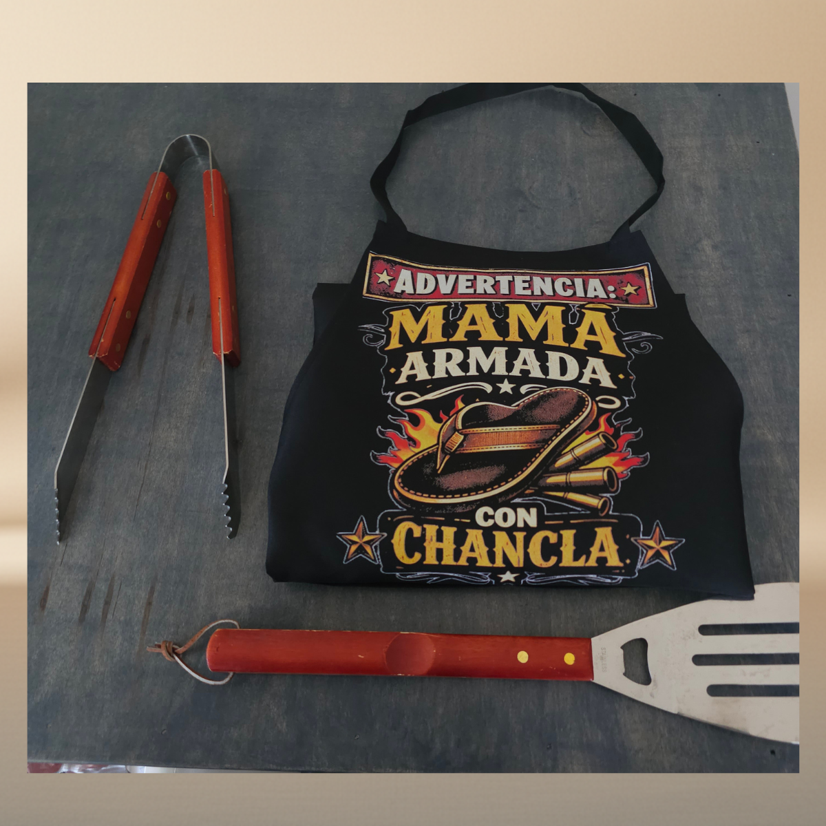 Limited Edition Chancla Apron — Funny Mother's Day Gift