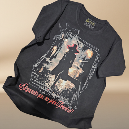 "Elegance That Asks No Permission" T-Shirt | Halftone Print