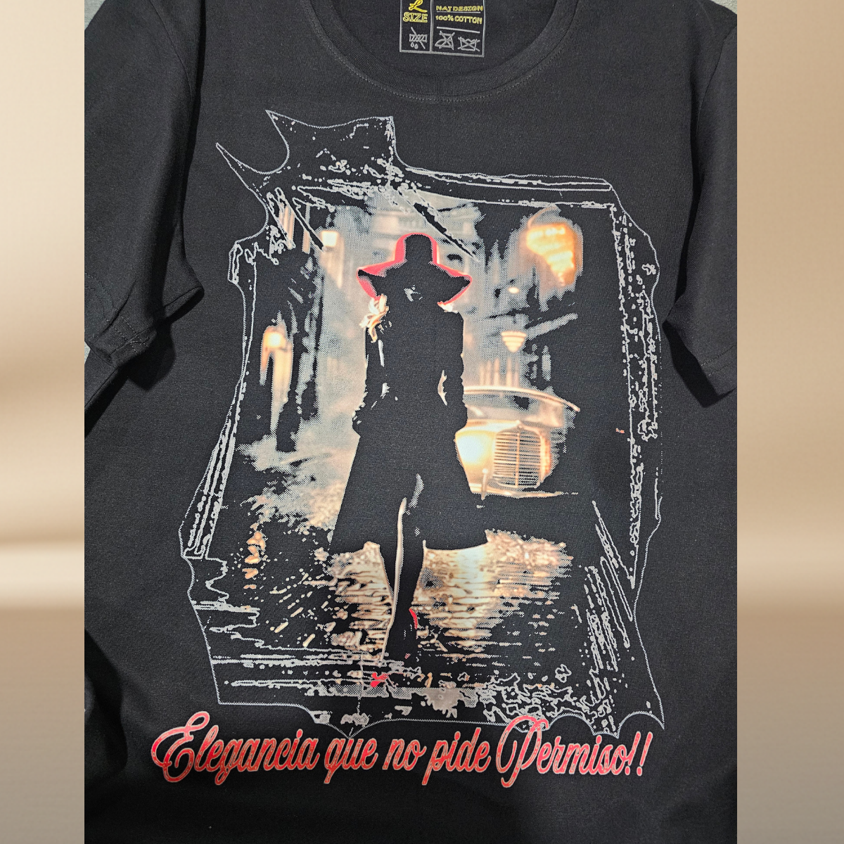 "Elegance That Asks No Permission" T-Shirt | Halftone Print