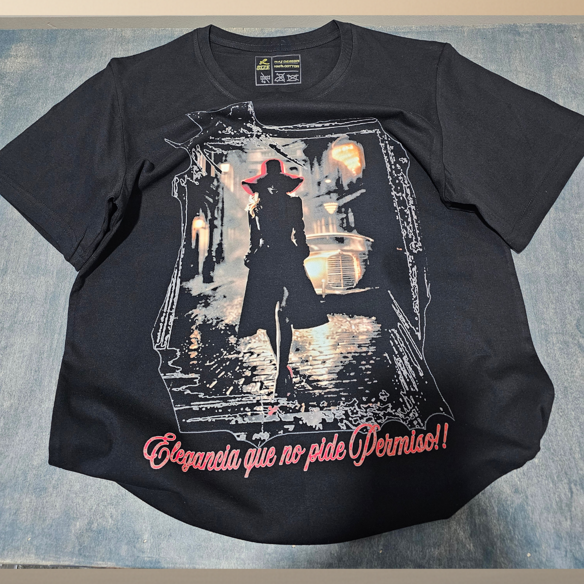 "Elegance That Asks No Permission" T-Shirt | Halftone Print