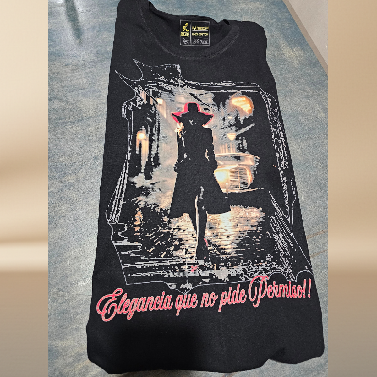 "Elegance That Asks No Permission" T-Shirt | Halftone Print