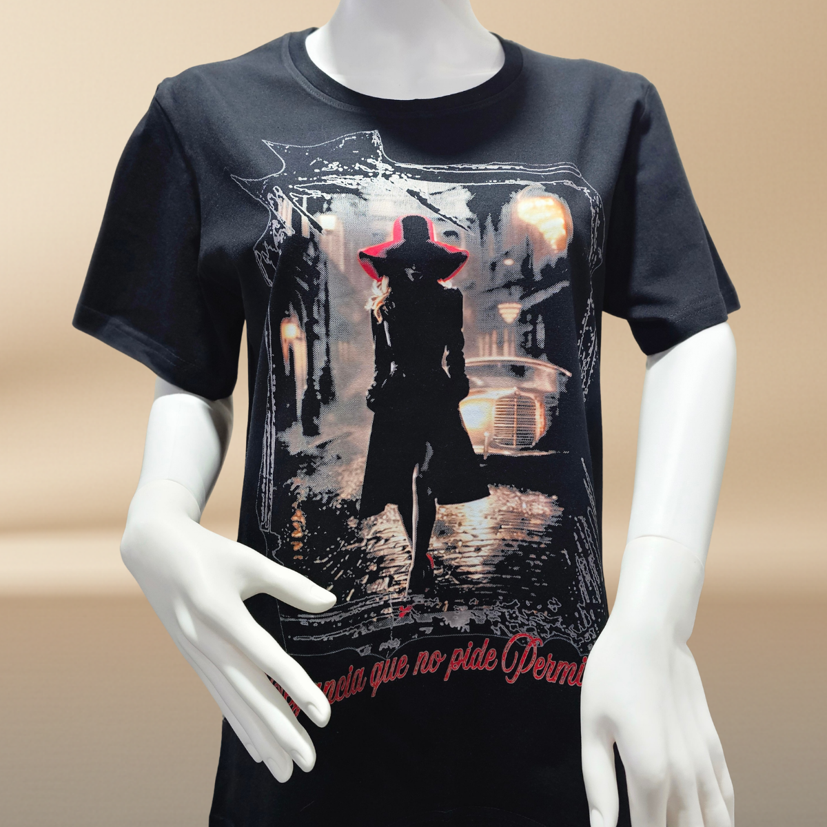 "Elegance That Asks No Permission" T-Shirt | Halftone Print