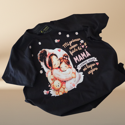 "My First Love, My Safe Place" T-Shirt – Mother's Day Edition | Halftone Print
