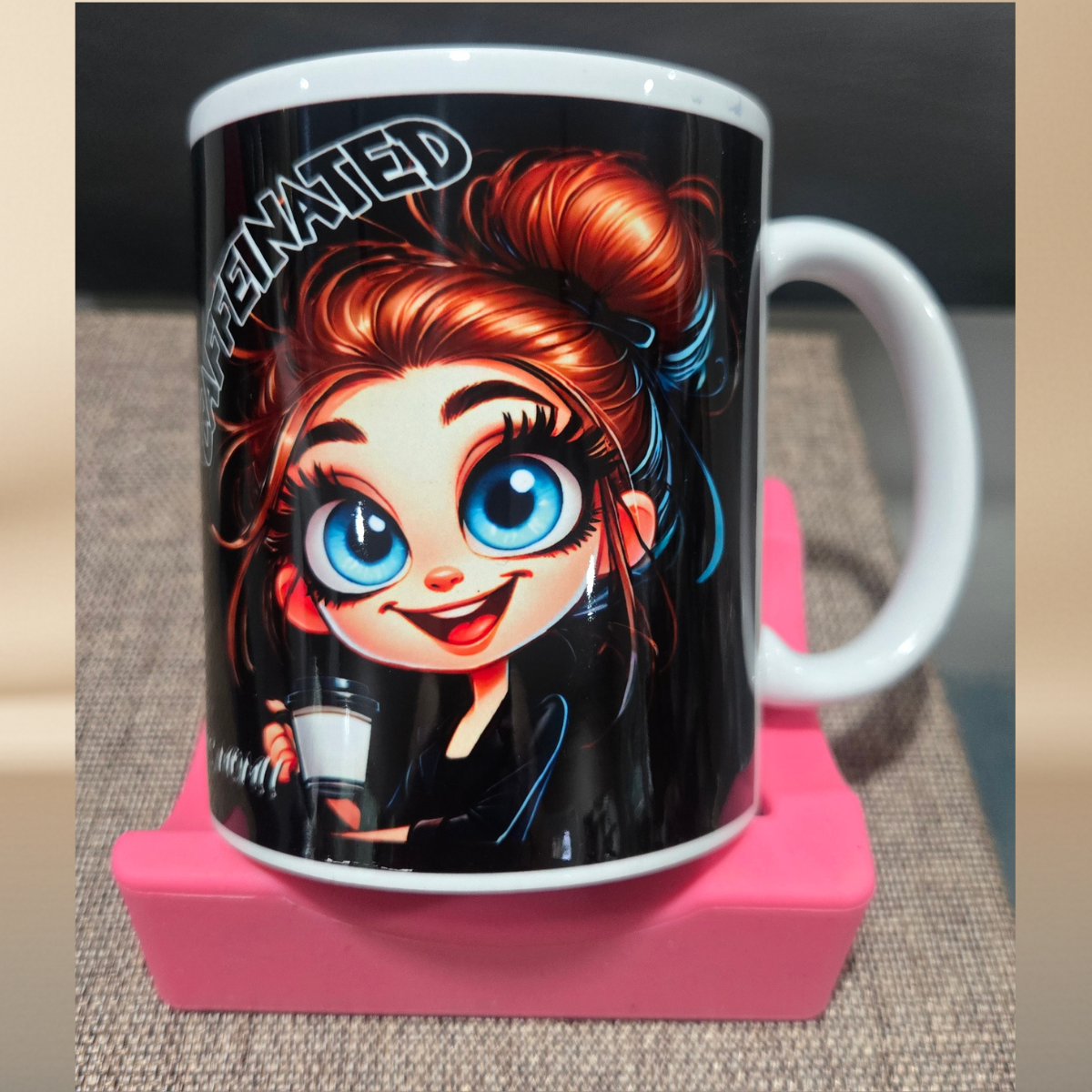 Coffee Mood Mug – Caffeinated & Coffee | 11 oz Ceramic Mug