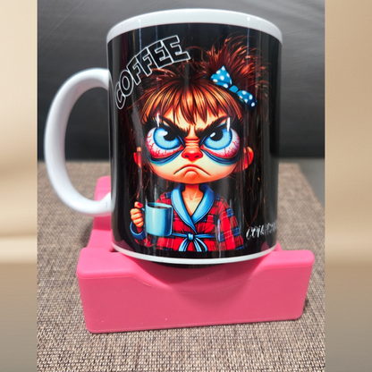 Coffee Mood Mug – Caffeinated & Coffee | 11 oz Ceramic Mug