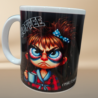 Coffee Mood Mug – Caffeinated & Coffee | 11 oz Ceramic Mug