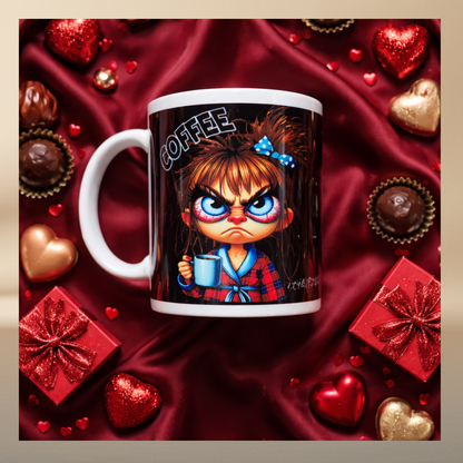 Coffee Mood Mug – Caffeinated & Coffee | 11 oz Ceramic Mug