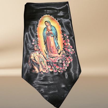 Guadalupe Halftone Satin Shawl – Black | Women's Wrap
