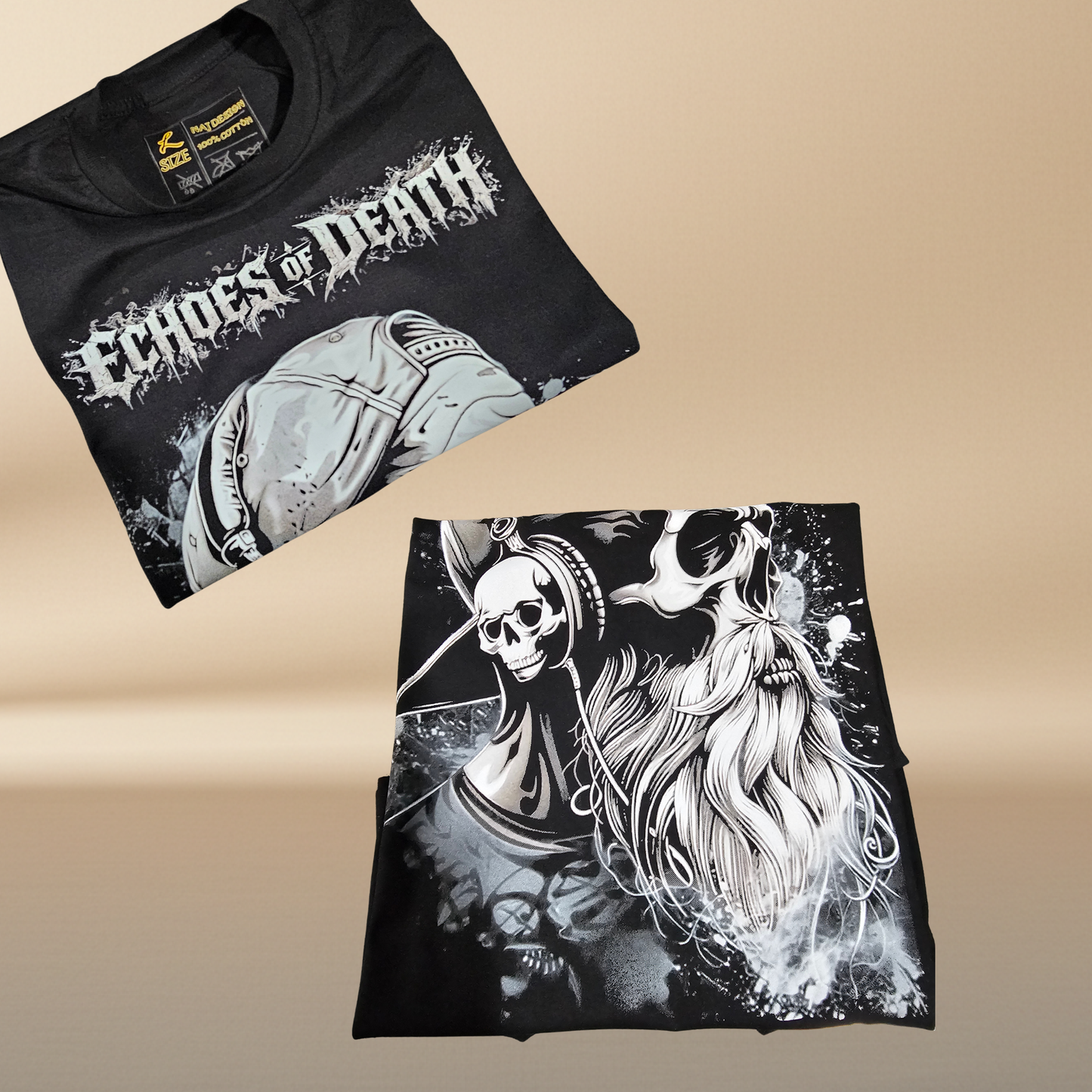 Echoes of Death – Skull Headphones Tee