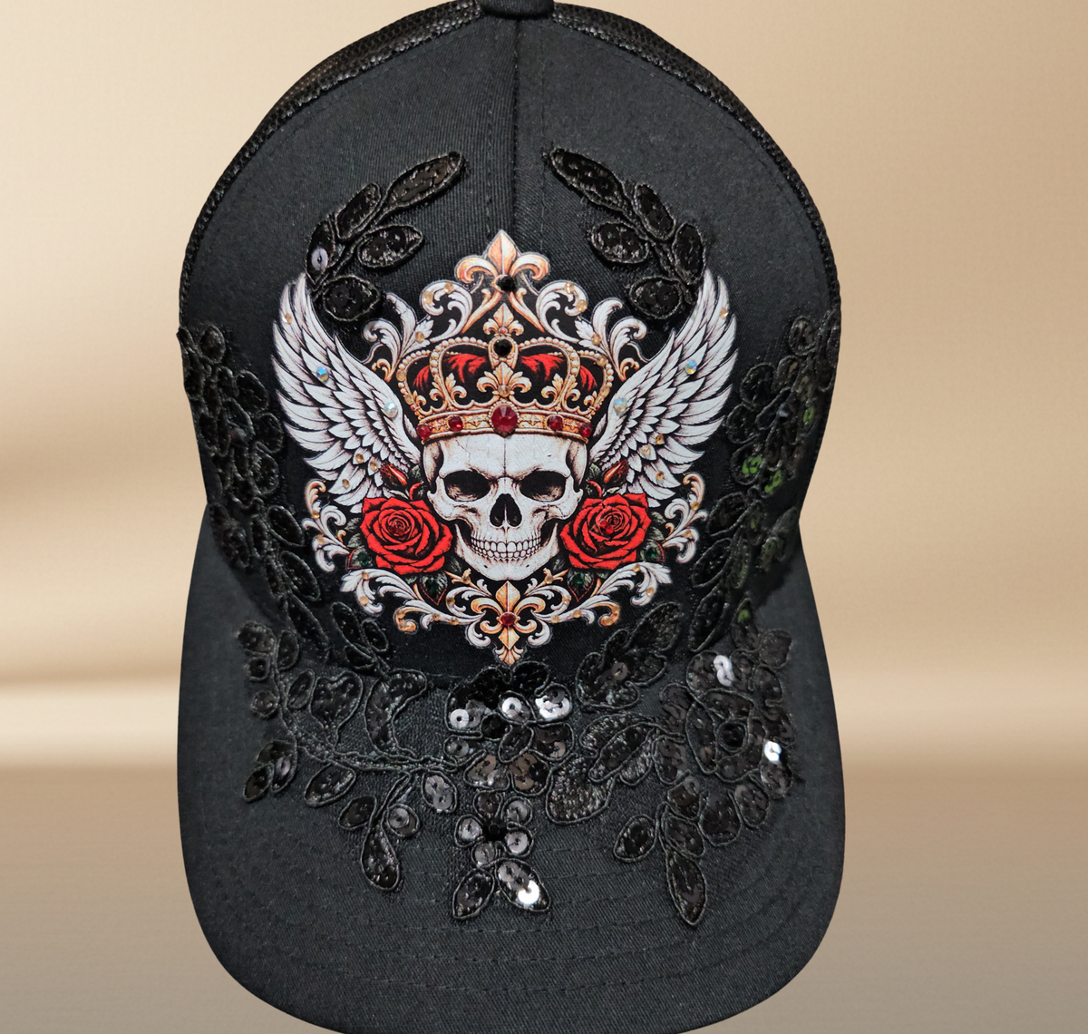 NAJ DESIGN – Royal Rebel Skull Trucker Hat