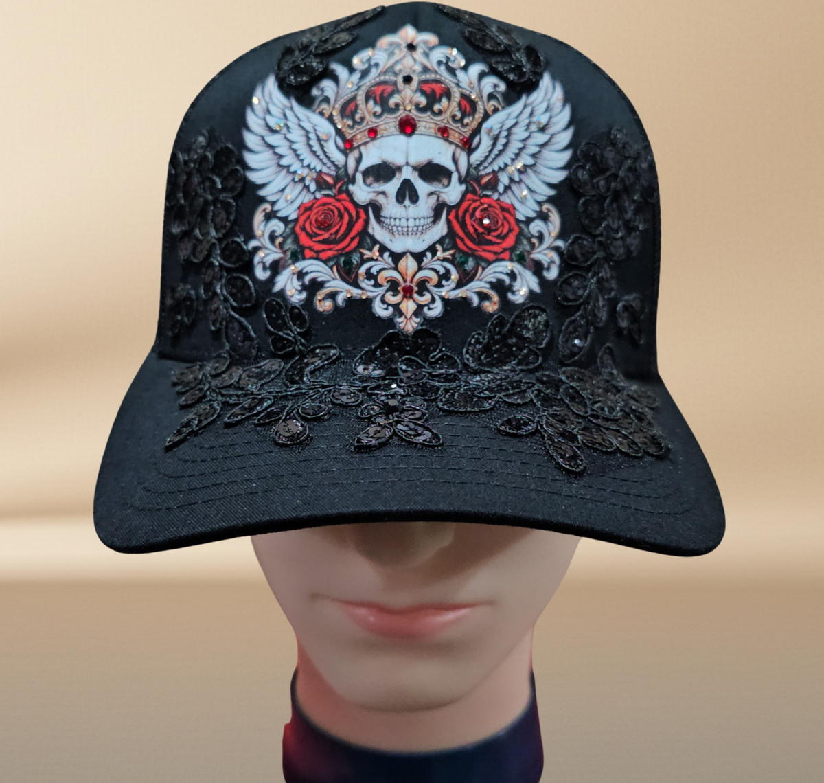 NAJ DESIGN – Royal Rebel Skull Trucker Hat
