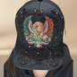 NAJ Headwear Mexican Eagle Statement Cap – Hand-Finished Rhinestone &amp; Lace Design