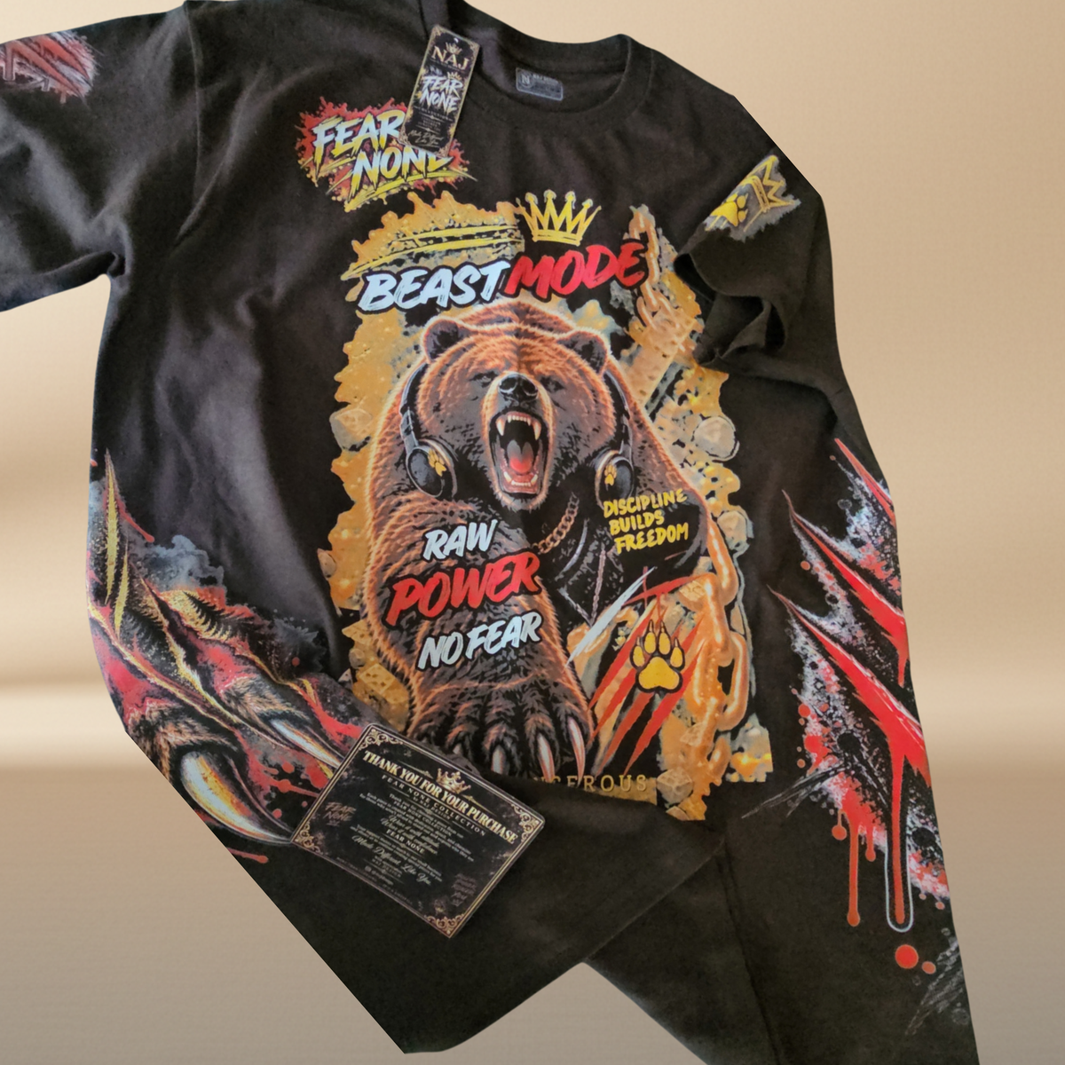 Beast Mode Multi-Print T-Shirt | FEAR NONE
