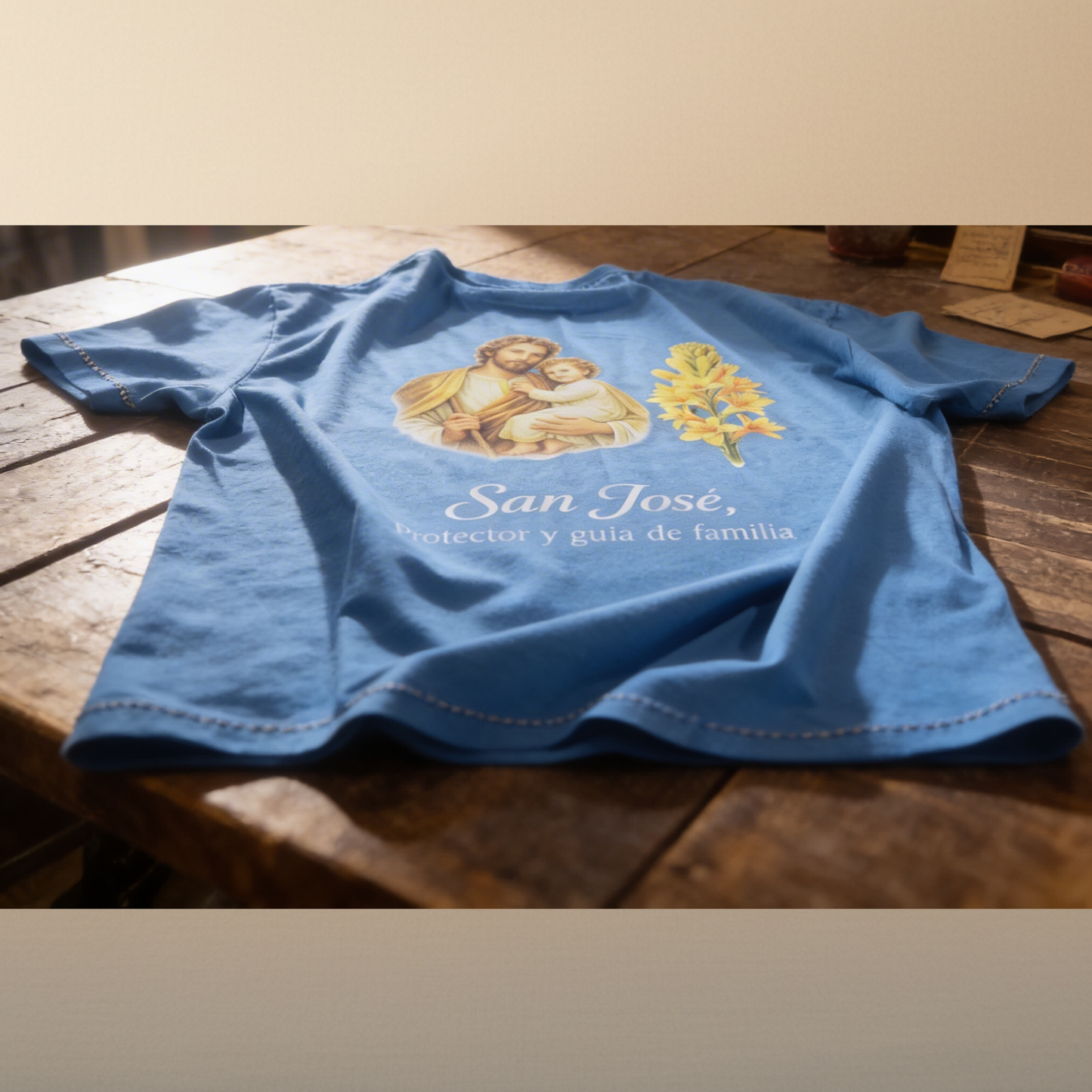 San José Protector T-Shirt - Sky Blue Cotton