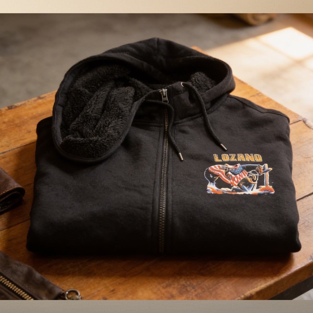 Cowboy Prayer Cotton Hoodie – Custom Halftone Art