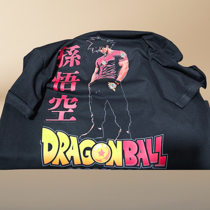 Anime Warrior Halftone T-Shirt — Black