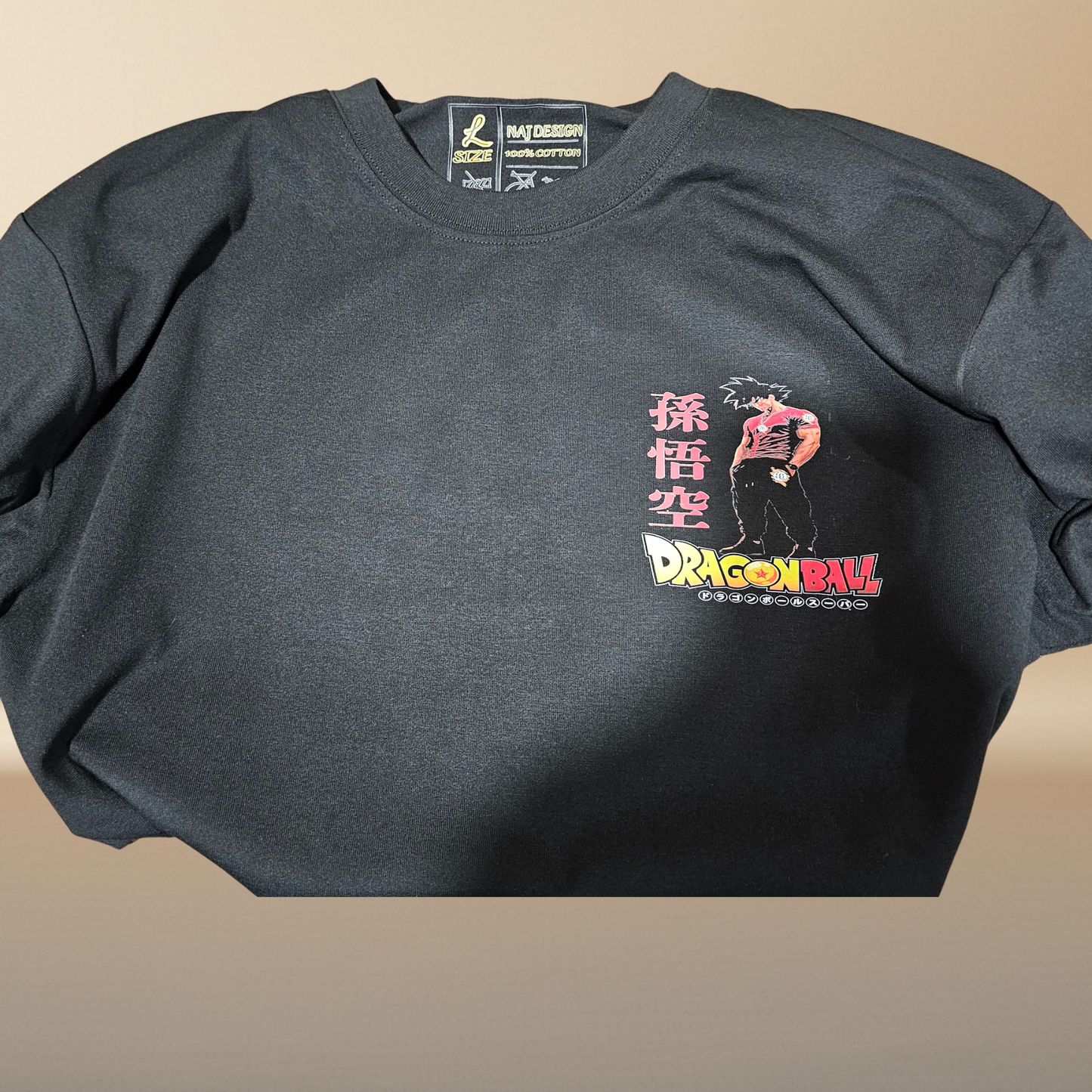 Anime Warrior Halftone T-Shirt — Black