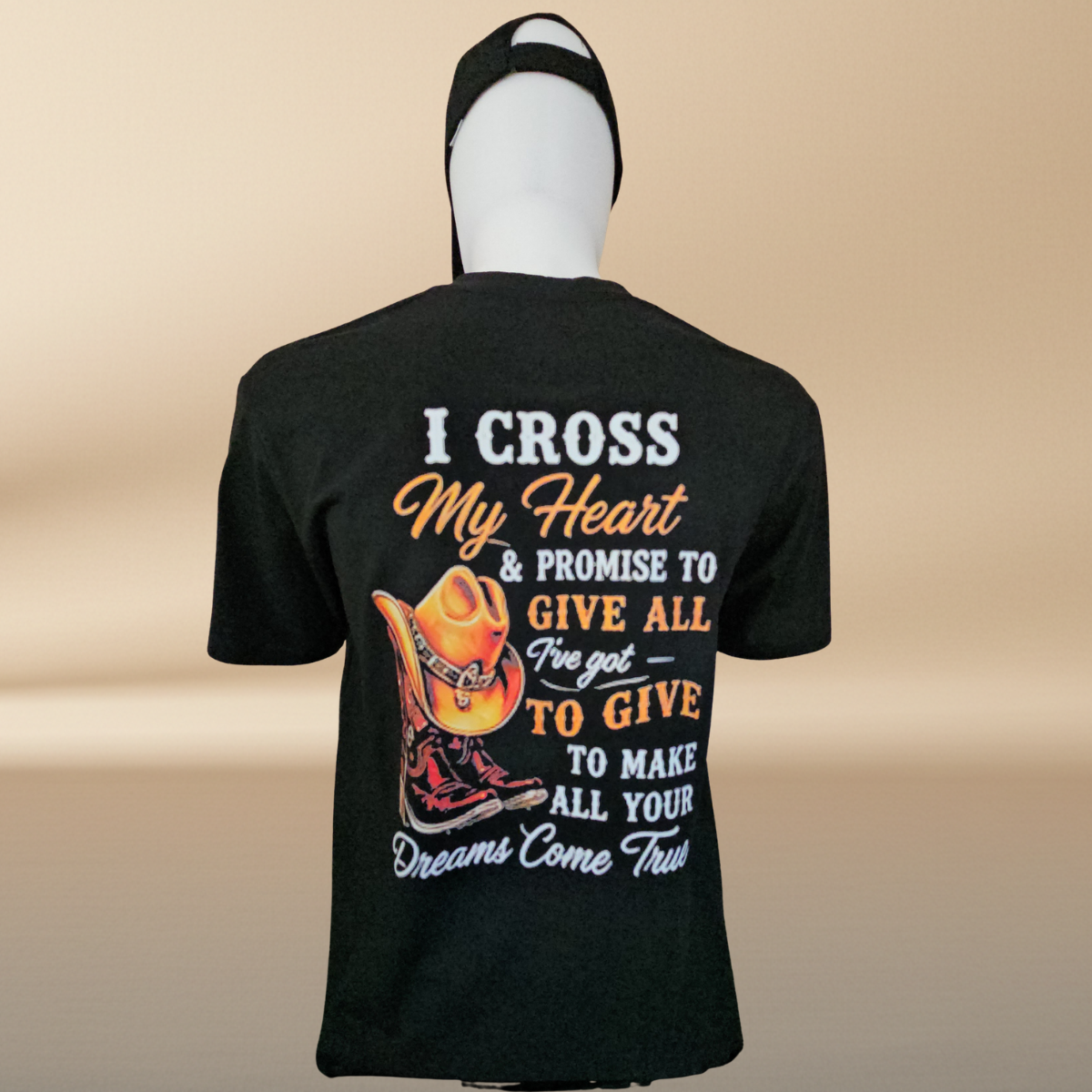 I Cross My Heart Dad Black T-Shirt | Father's Day Limited Edition