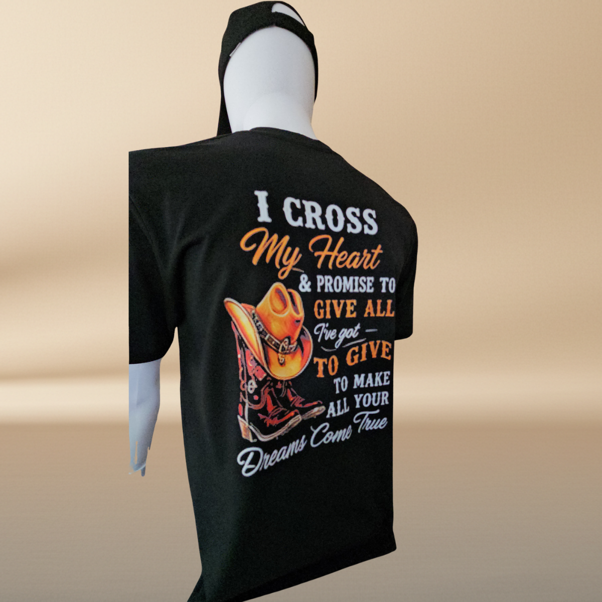I Cross My Heart Dad Black T-Shirt | Father's Day Limited Edition