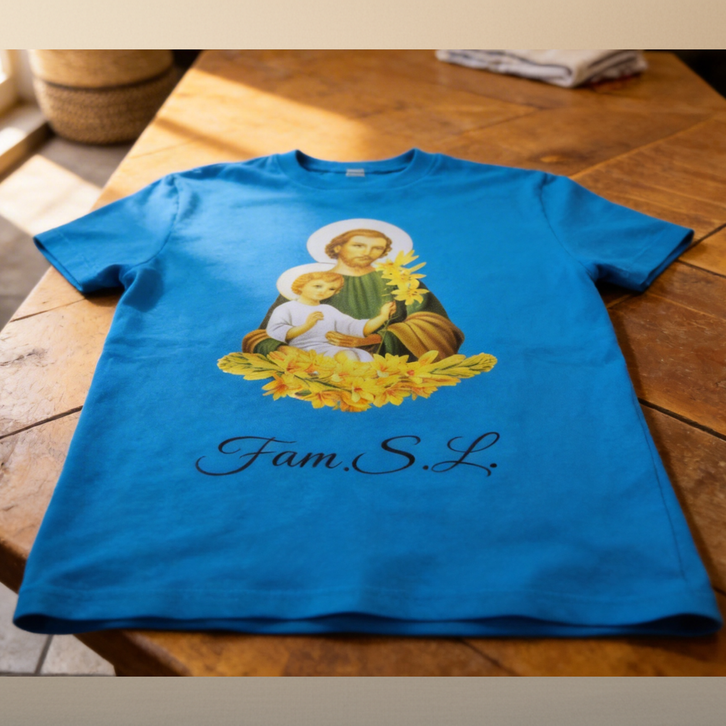 St. Joseph Family T-Shirt – Sky Blue | Fam. S.L.
