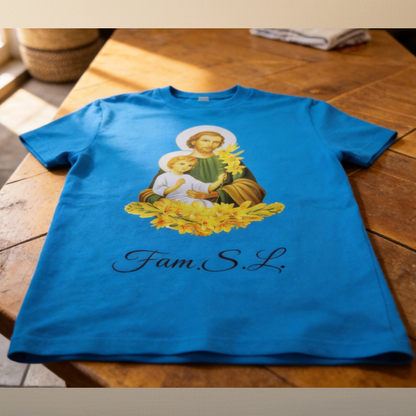 St. Joseph Family T-Shirt – Sky Blue | Fam. S.L.