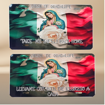 Virgen de Guadalupe Aluminum Sign 12x6" | Take Me Home Safely