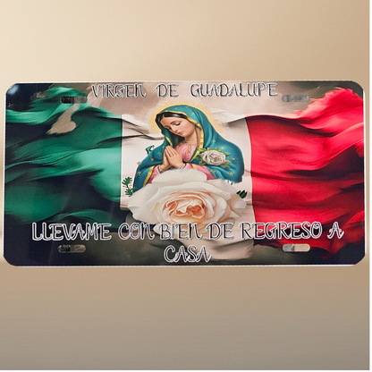 Virgen de Guadalupe Aluminum Sign 12x6" | Take Me Home Safely