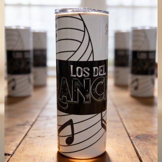 Los del Rancho 20oz Sublimated Tumbler – Musical Notes Edition