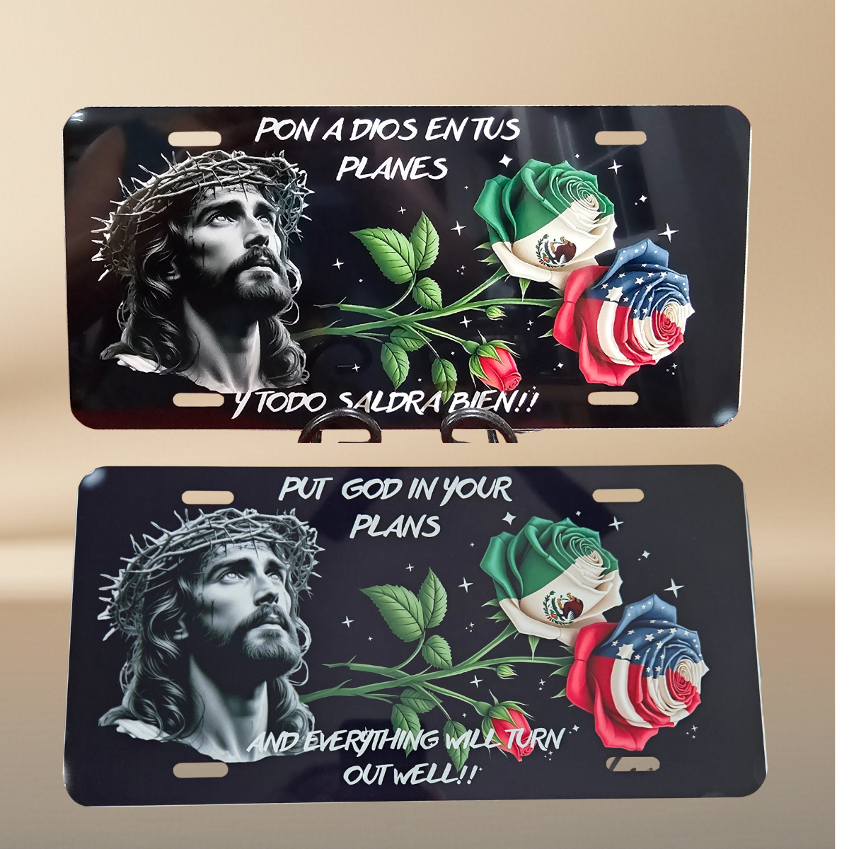 Divine Face Aluminum Sign 12x6" | Put God in Your Plans