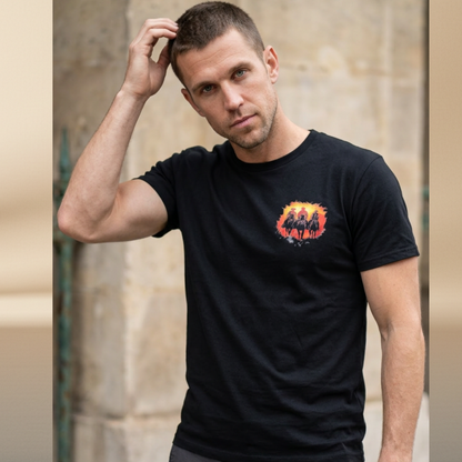Western Sunset Halftone T-Shirt — Black
