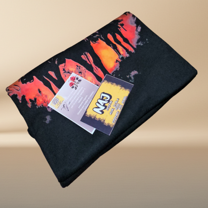 Western Sunset Halftone T-Shirt — Black