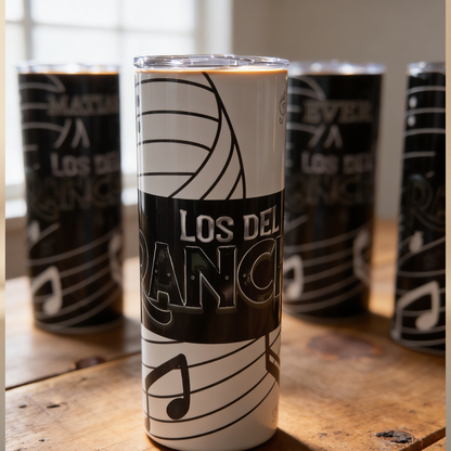 Los del Rancho 20oz Sublimated Tumbler – Musical Notes Edition