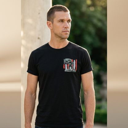 American Zombie Halftone T-Shirt — Black