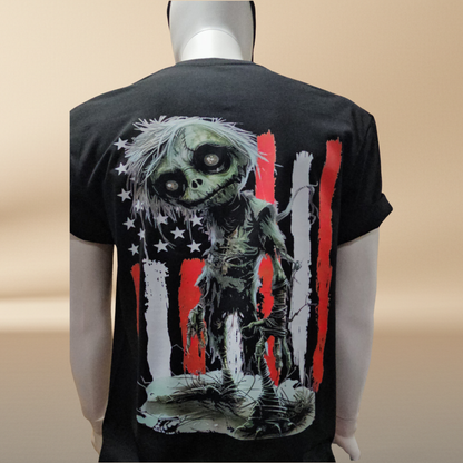 American Zombie Halftone T-Shirt — Black