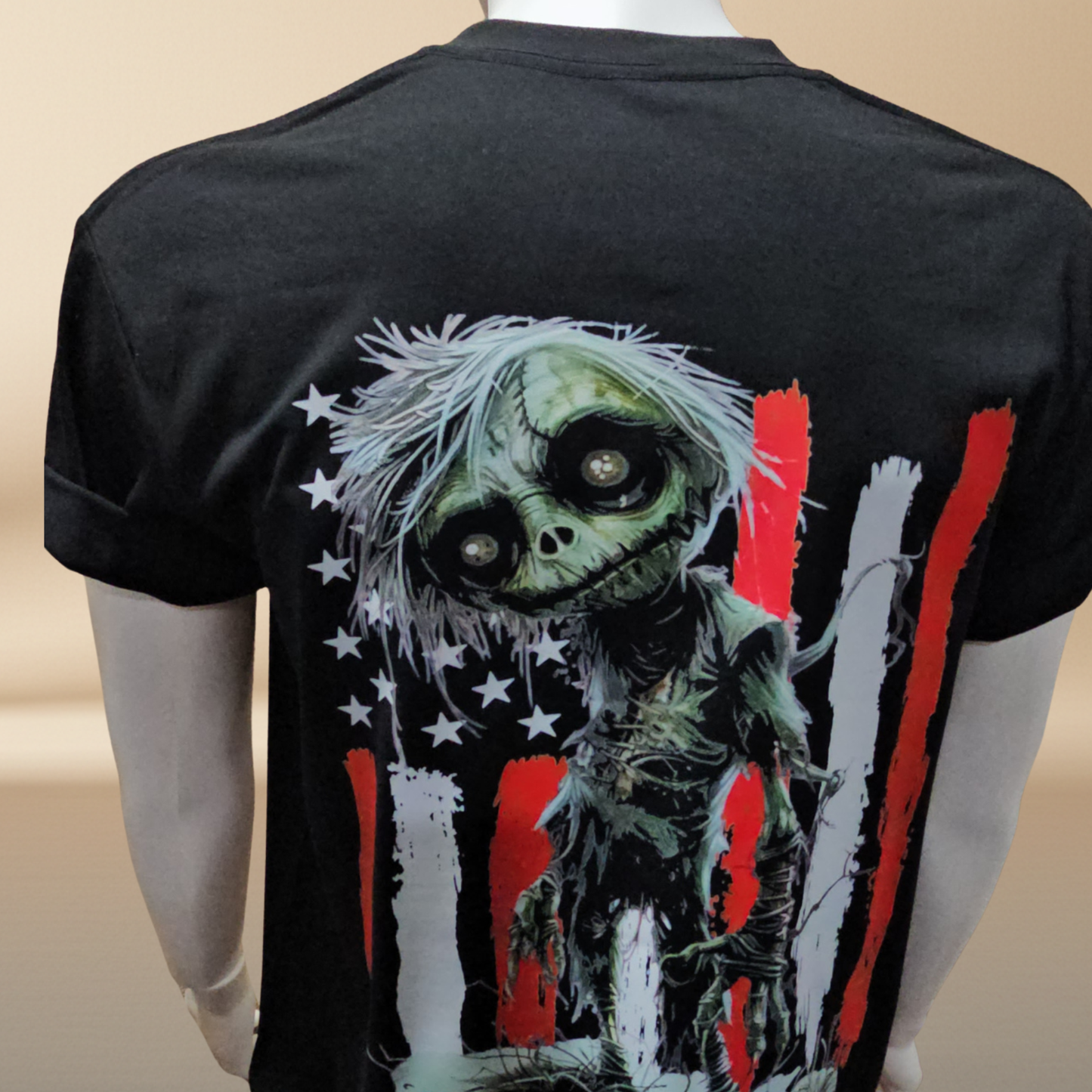 American Zombie Halftone T-Shirt — Black