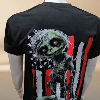 American Zombie Halftone T-Shirt — Black