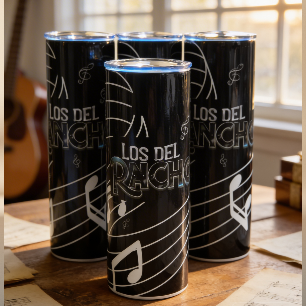Los del Rancho 20oz Sublimated Tumbler – Musical Notes Edition