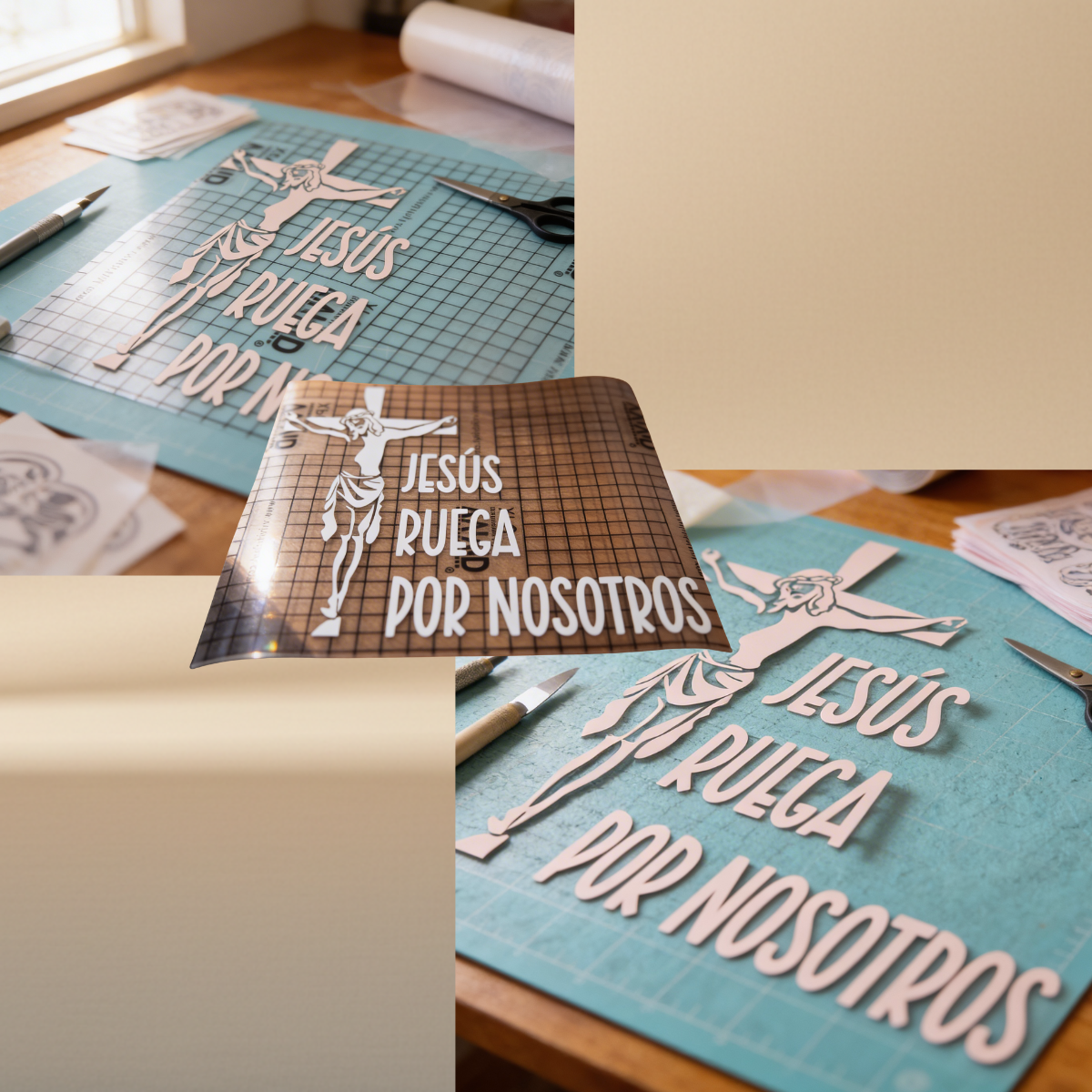 Jesus Pray for Us – Premium Oracal Vinyl Sticker – 8.5×8.5 in